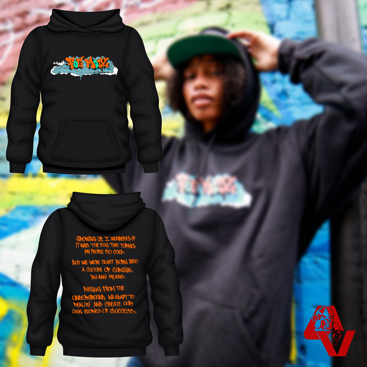 Fog Mode Graffiti Hoodie